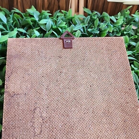 Vintage Trio Of Celluloid & Wood Panel Wall Art - Picture 7 of 9